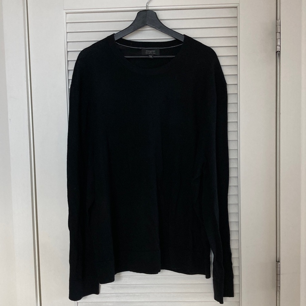 Banana Republic Black Merino Wool Crewneck Sweater XXL